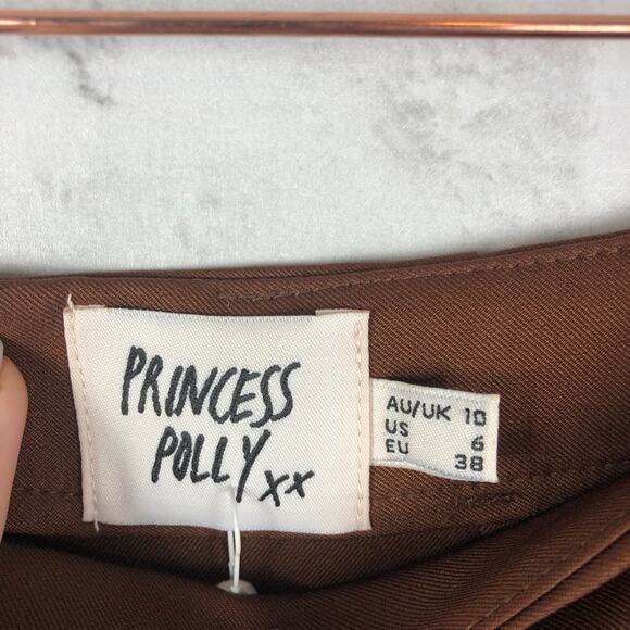 Princess Polly Take Care Set Brown Pants Sz. 6 NEW - Picture 10 of 14